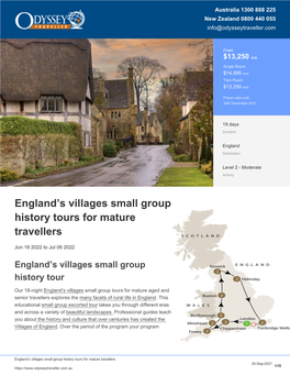 England's Villages | Small Group History Tour For