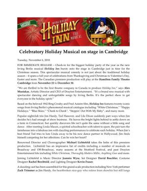 Celebratory Holiday Musical on Stage in Cambridge