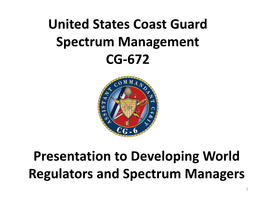 United States Coast Guard Spectrum Management CG-672