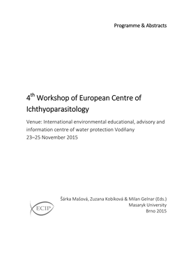 4 Workshop of European Centre of Ichthyoparasitology