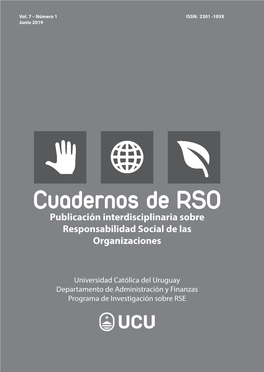 Cuadernos De RSO Publicación Interdisciplinaria Sobre Responsabilidad Social De Las Organizaciones