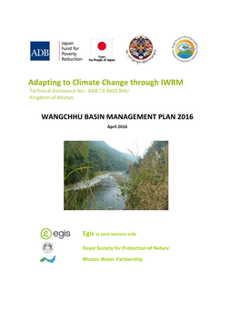 Wangchhu River Basin Management Plan 2016
