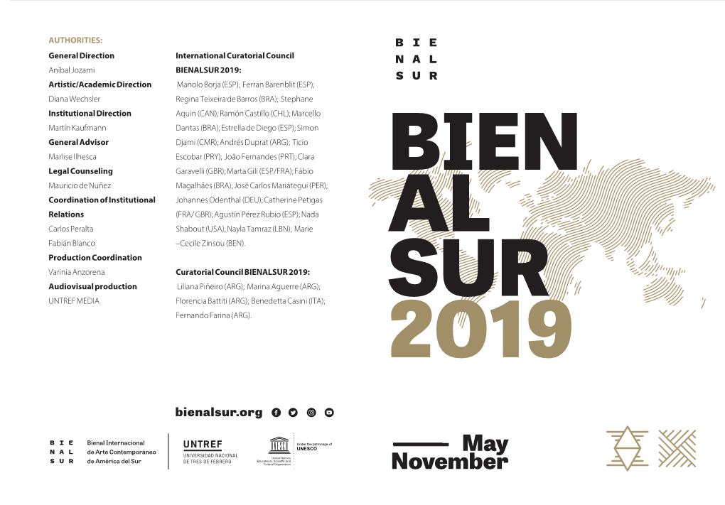 May November BIENALSUR, Introducing Other Dynamics for Art and Culture