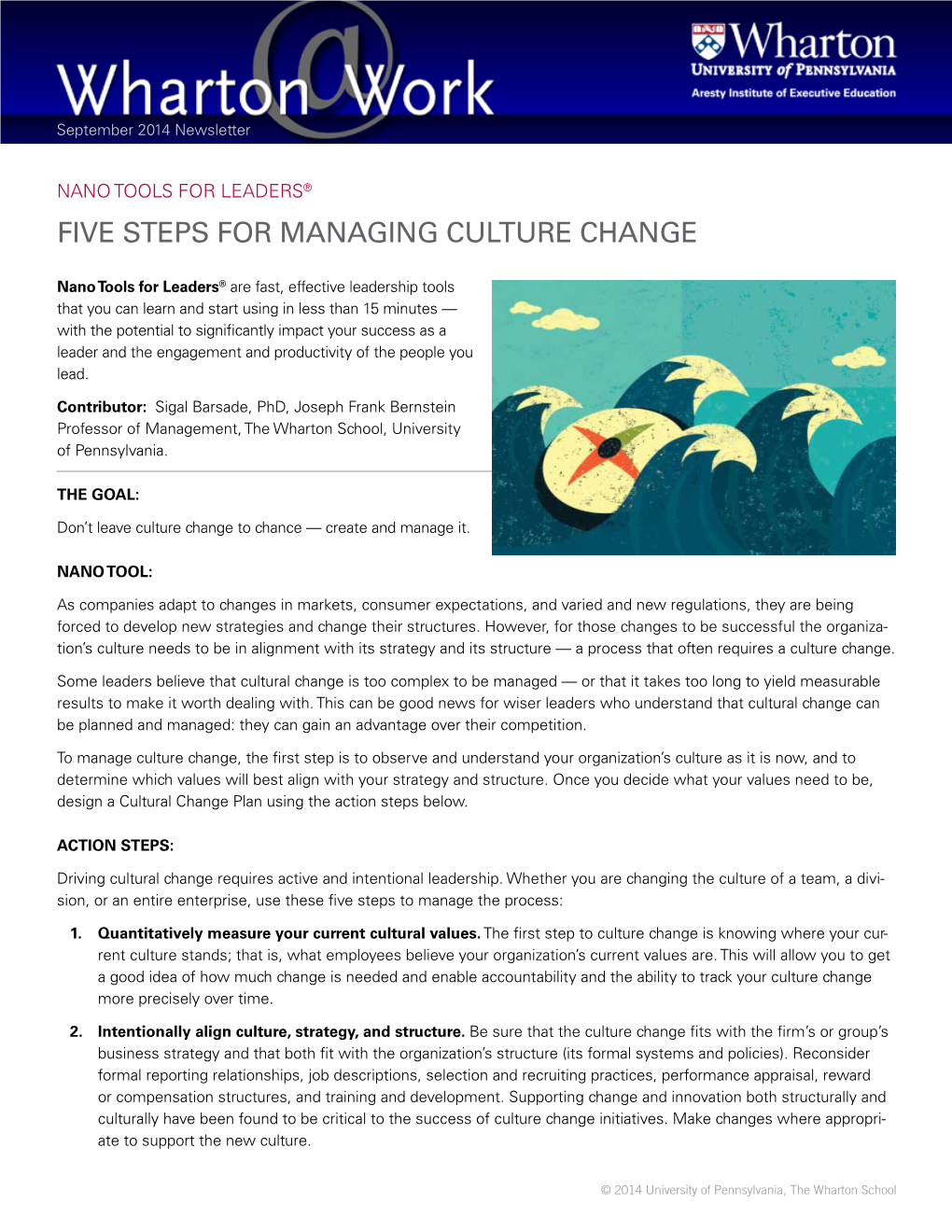 Five Steps for Managing Culture Change