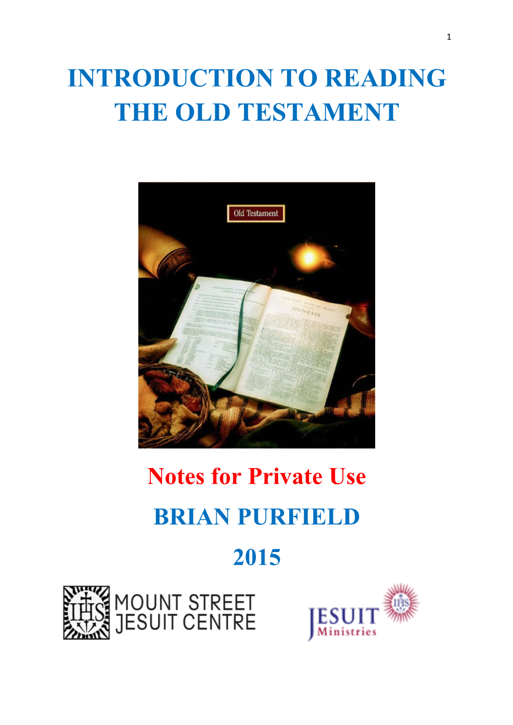 Introduction to Reading the Old Testament