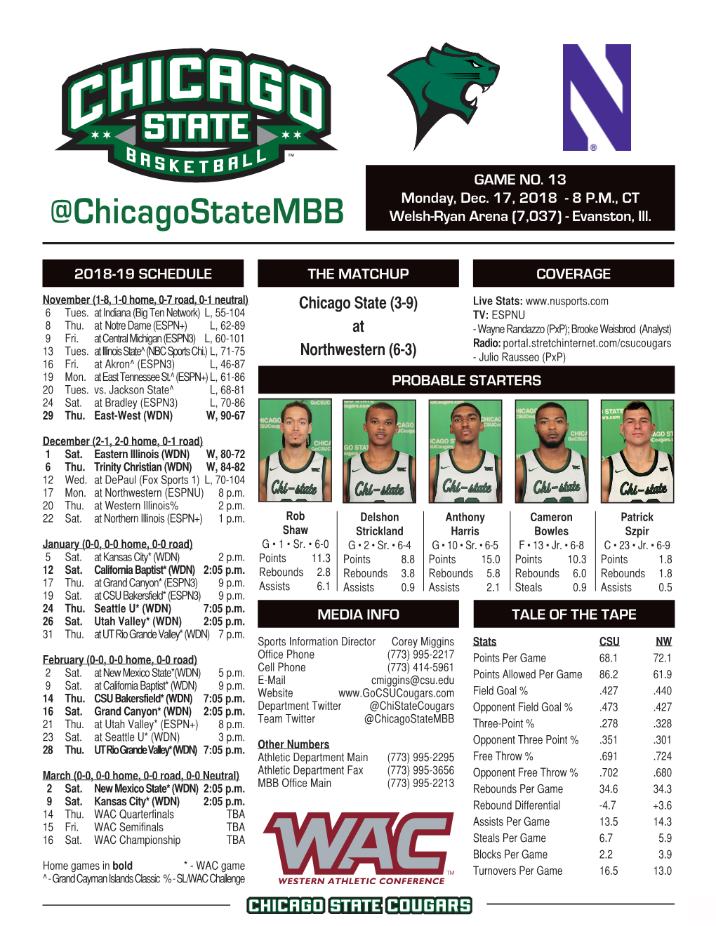 @Chicagostatembb Welsh-Ryan Arena (7,037) - Evanston, Ill