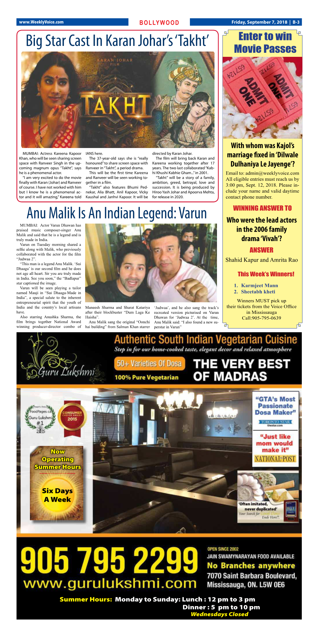 Anu Malik Is an Indian Legend: Varun Big Star