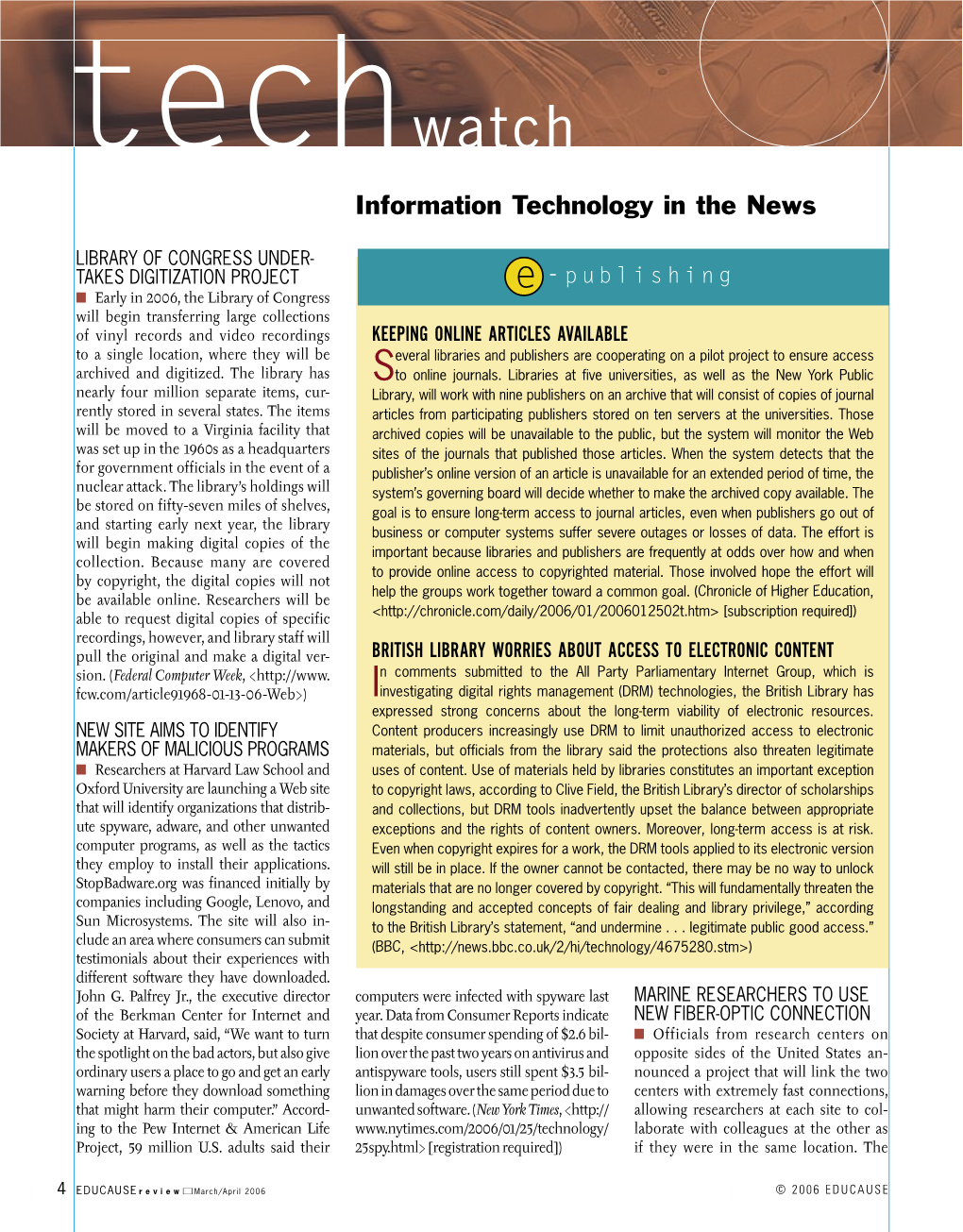 Techwatch Information Technology in the News