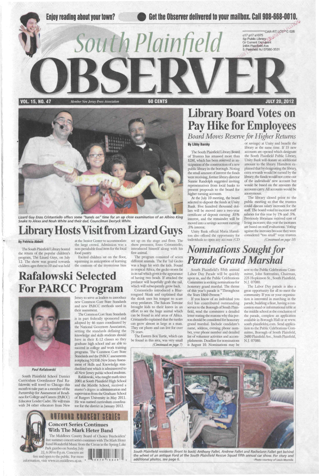 Enjoy Reading About Your Town? Get the Observer Delivered to Your Mailbox