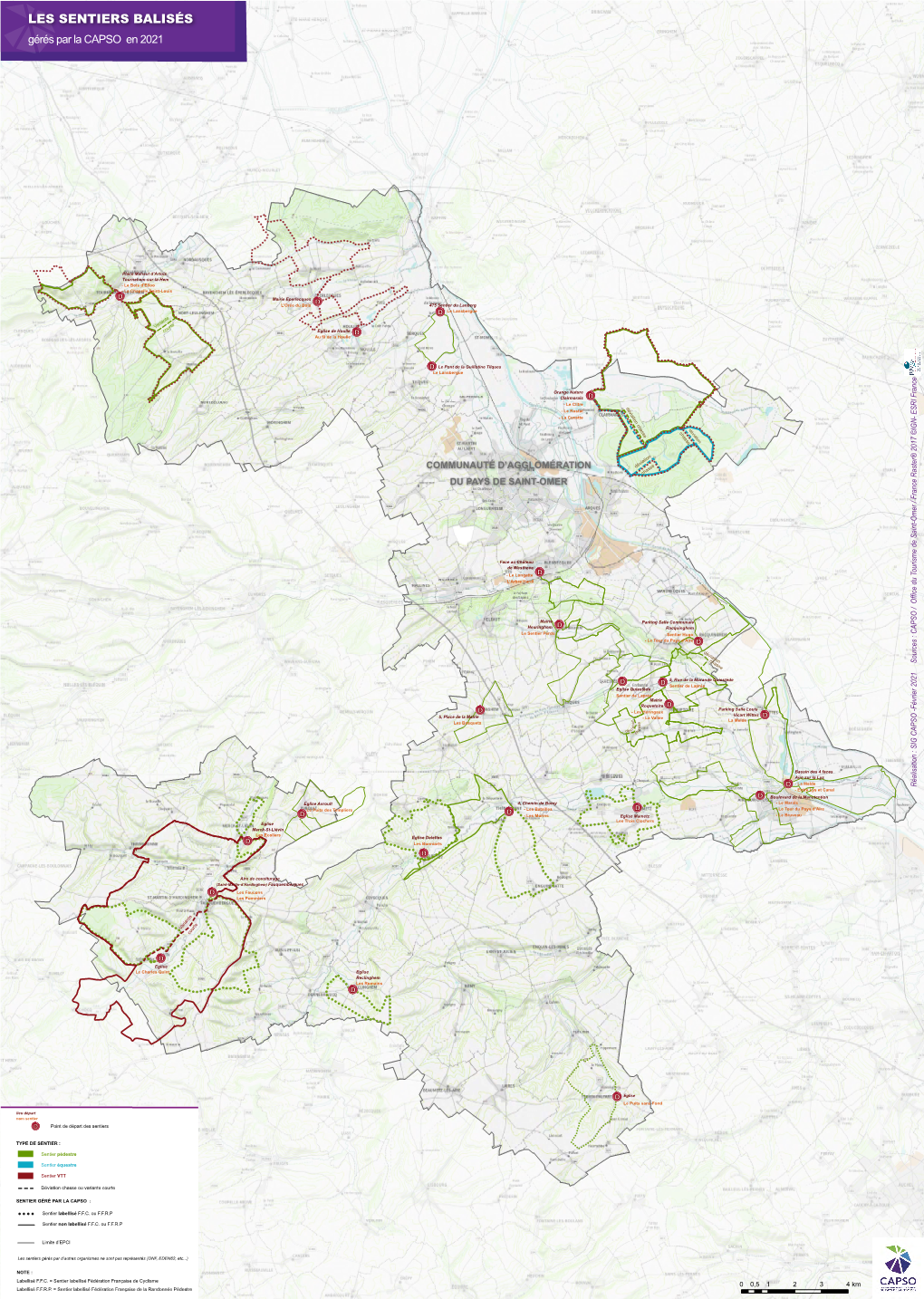LES SENTIERS BALISÉS Gérés Par La CAPSO En 2021
