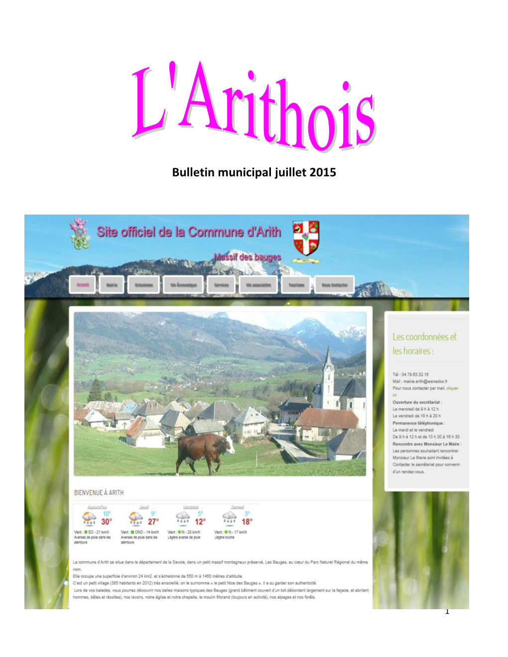 Bulletin Municipal Juillet 2015