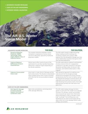 The AIR U.S. Winter Storm Model