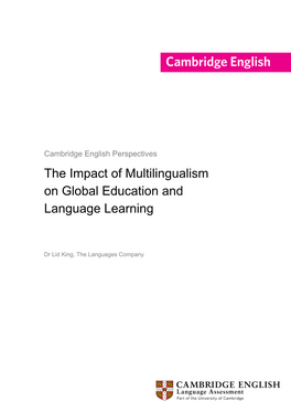 The Impact of Multilingualism on Global Education and Language Learning