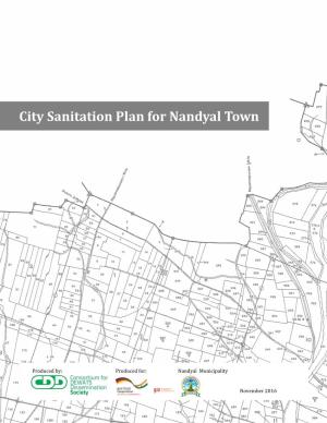 City Sanitation Plan for Nandyal Town