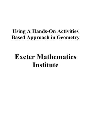 Using a Hands-On Activities Based Approach in Geometry