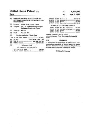 United States Patent (19) 11) 4,379,092 Devic 45) Apr
