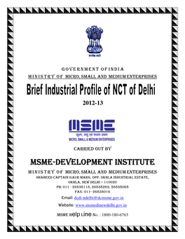 Brief Industrial Profile of Delhi.Pdf