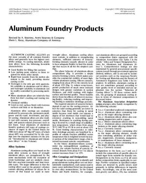 Aluminum Foundry Products
