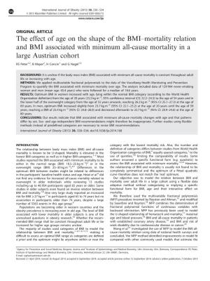 The Effect of Age on the Shape of the BMI-Mortality Relation And