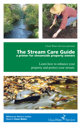 The Stream Care Guide a Primer for Streamside Property Owners