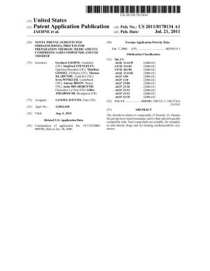 (12) Patent Application Publication (10) Pub. No.: US 2011/0178134 A1 JAEHINE Et Al