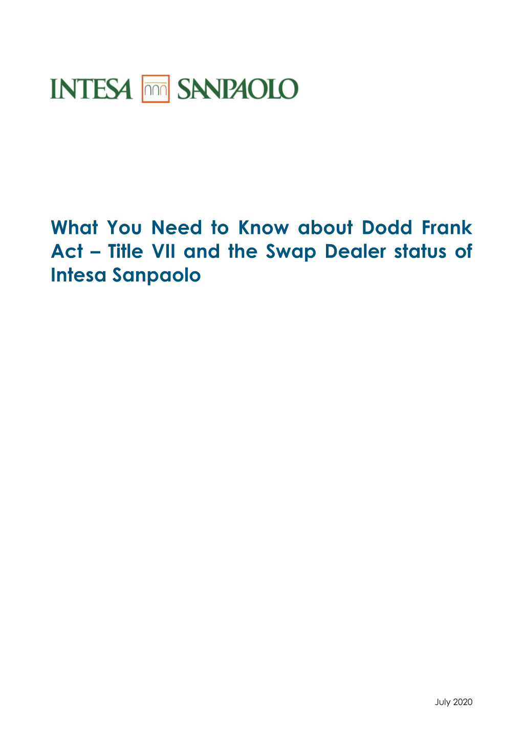 Dodd Frank Act Title VII: What You Need to Know