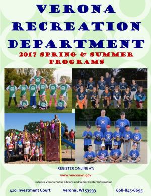 Verona Recreation Department