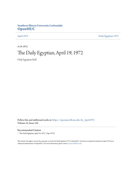 The Daily Egyptian, April 19, 1972