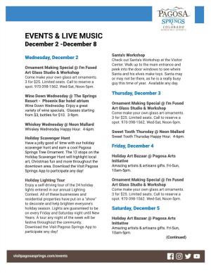 Events & Live Music