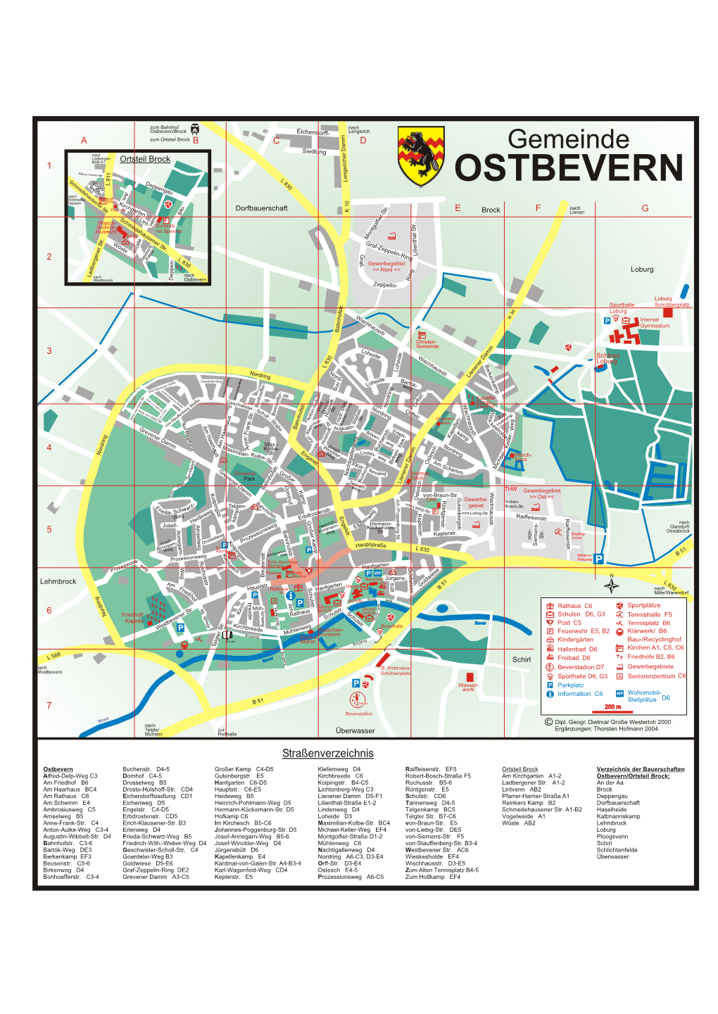 Ortsplan Der Gemeinde Ostbevern