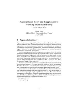 Argumentation Theory and Its Application to Reasoning Under Inconsistency – Keynote at GKR 2017–