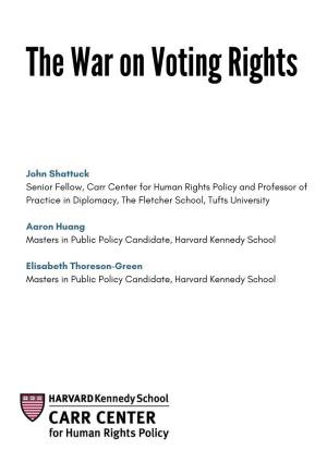The War on Voting Rights