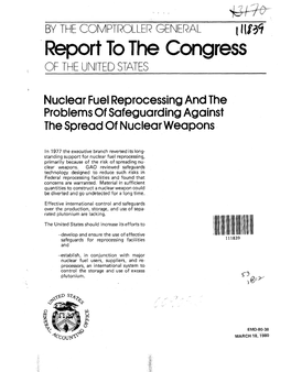 EMD-80-38 Nuclear Fuel Reprocessing and the Problems Of