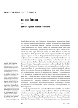 BILDSTÖRUNG — Serielle Figuren Und Der Fernseher