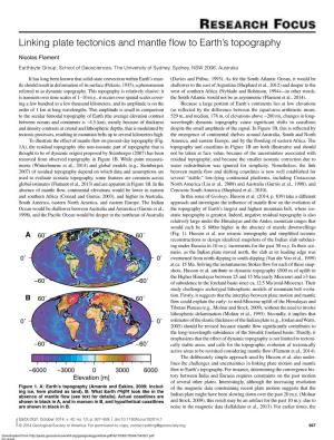 Linking Plate Tectonics and Mantle Flow to Earth's Topography FOCUS