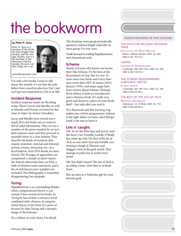 The Bookworm BOOKS REVIEWED in THIS COLUMN by Peter H