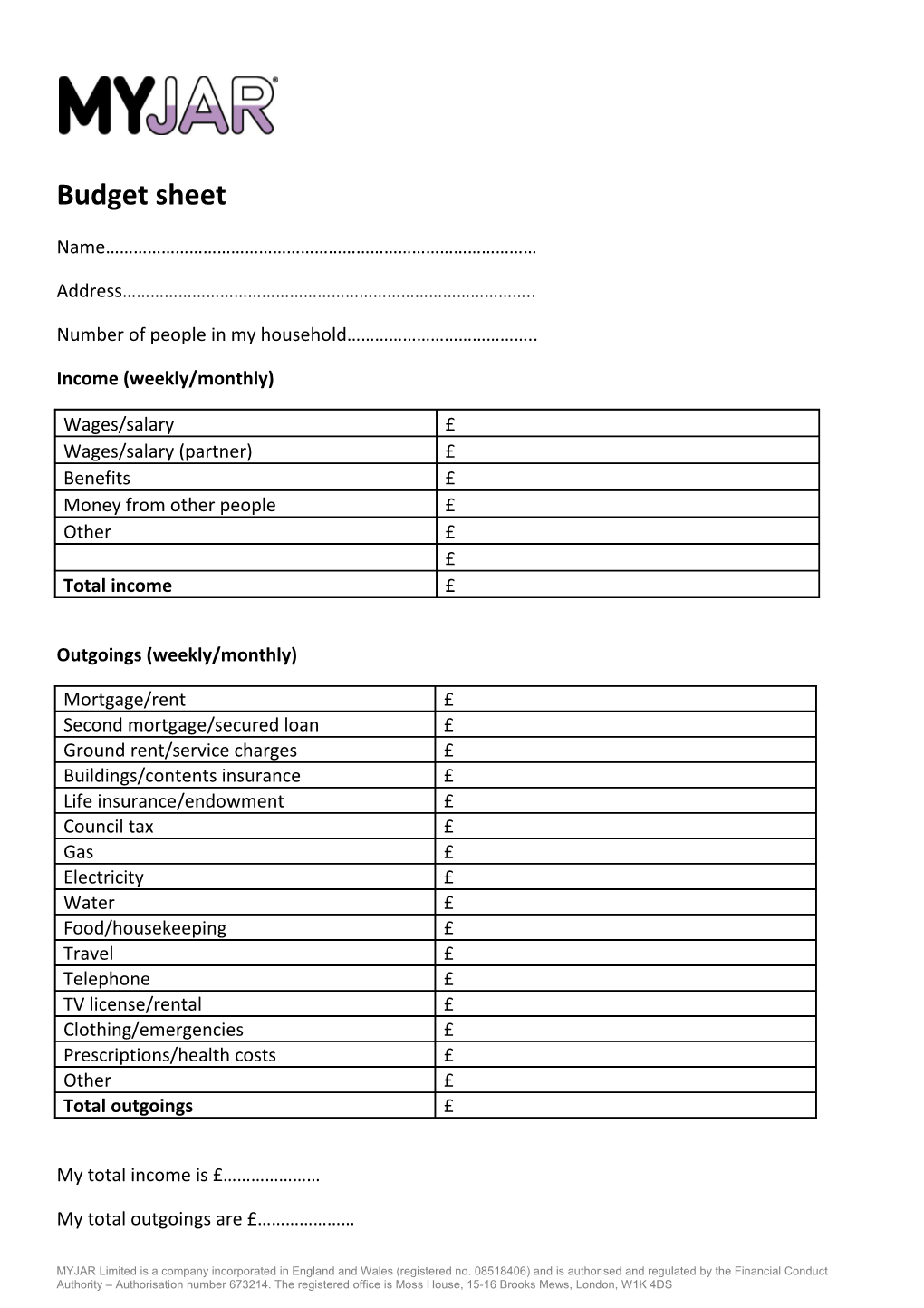 Income (Weekly/Monthly)