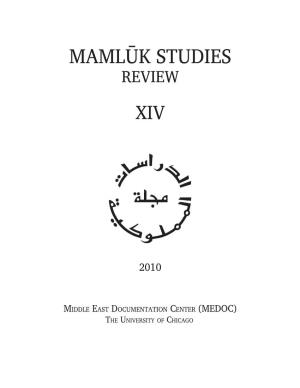 Mamluk Studies Review, Vol