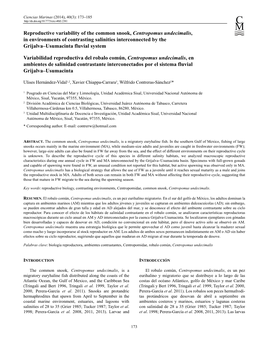 Reproductive Variability of the Common Snook