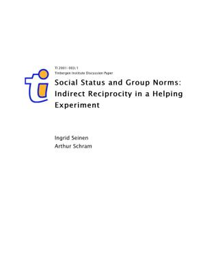 Social Status and Group Norms: Indirect Reciprocity in a Helping