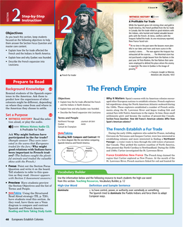 The French Empire Remind Students of the Spanish Exper- Ience in the Americas