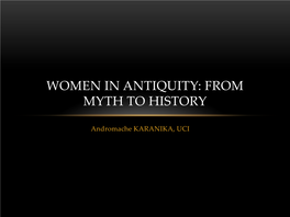 Women in Ancient Greece Part I