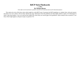 BJCP Style Flashcards C