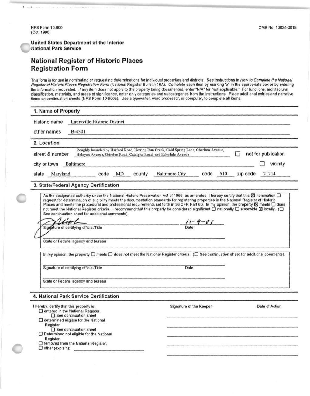 National Register of Historic Places Registration Form