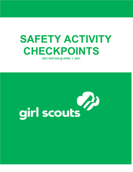 Safety Activity Checkpoints 2021 Edition @ April 1, 2021