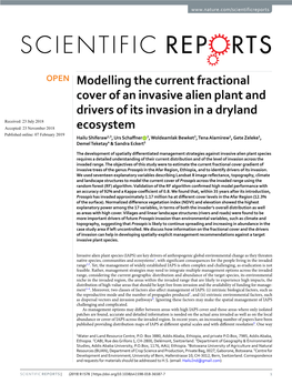 Modelling the Current Fractional Cover of an Invasive Alien Plant and Drivers of Its Invasion in a Dryland Ecosystem