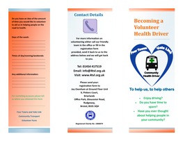 Becoming a Volunteer Health Driver