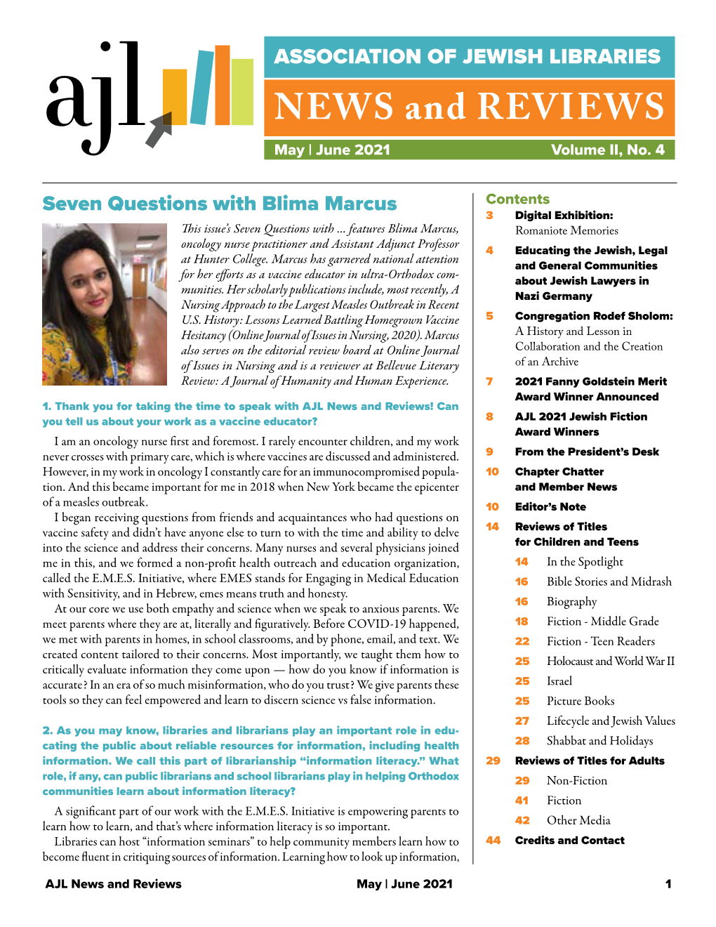 NEWS and REVIEWS May | June 2021 Volume II, No