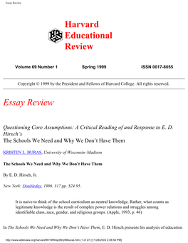 'Essay Review. Questioning Core Assumptions: a Critical Reading Of