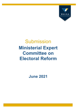 Submission Ministerial Expert Committee on Electoral Reform